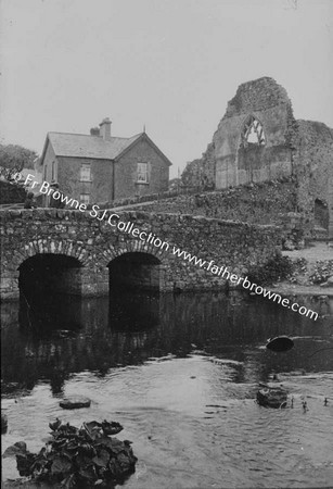 BOYLE ABBEY  FROM RAILWAY EMBANKMENT